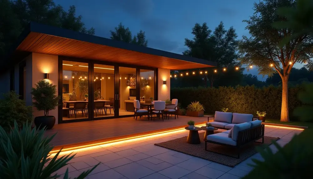 LED Streifen Terrassenüberdachung: Stimmungsvolles Licht für laue Abende